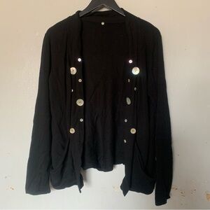 Haiku Open Front Cardigan black